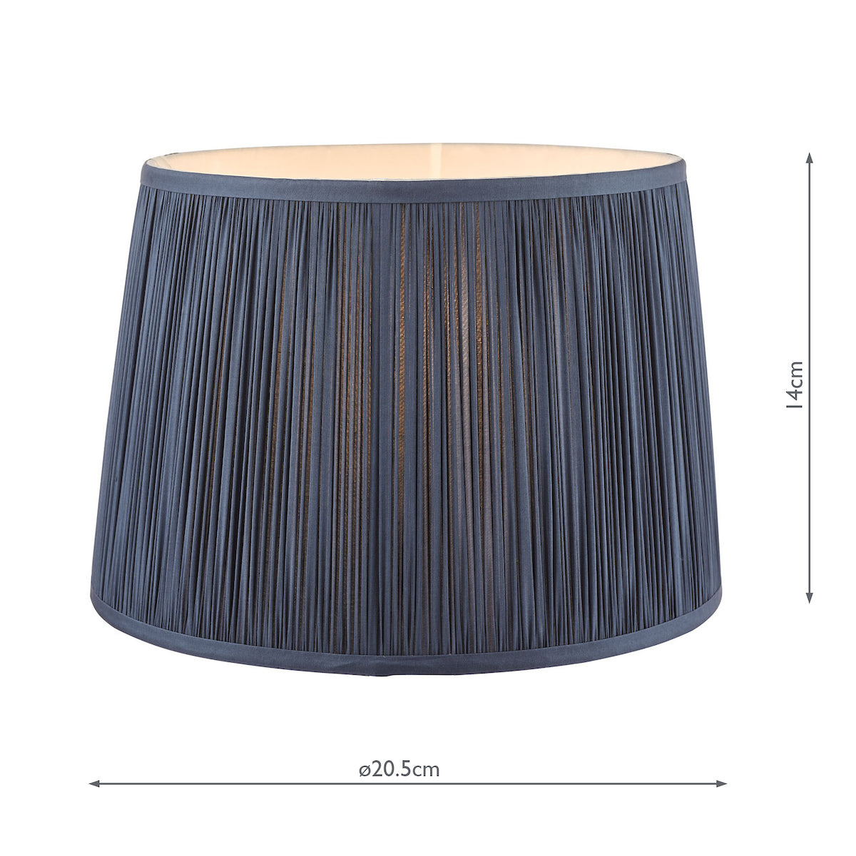 Laura Ashley Hemsley Pleated Table Lamp Shade LA3712378-Q Midnight Blue 8''