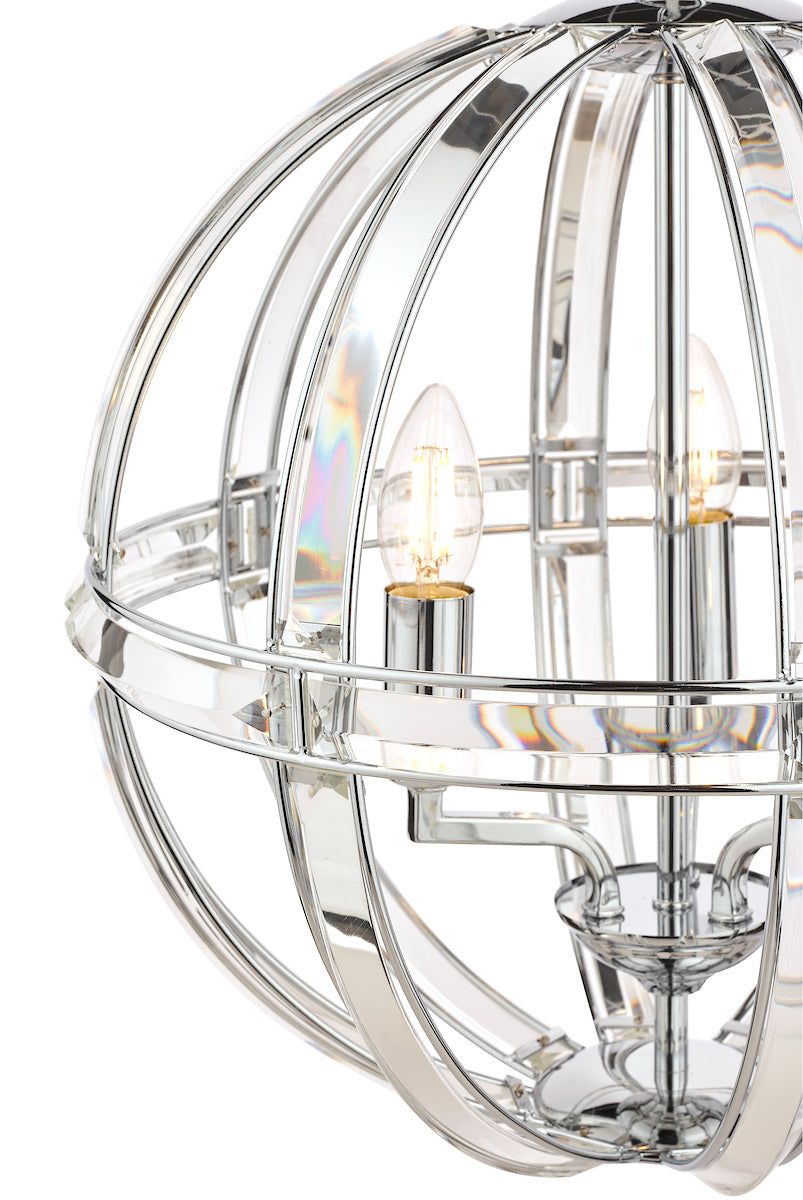 Laura Ashley Ceiling  Aidan LA3713710-Q Glass & Polished Chrome 3 Light Globe Chandelier