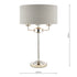 Laura Ashley Sorrento Polished Nickel 3 Light LA3718286-Q   Table Lamp with Silver Shade