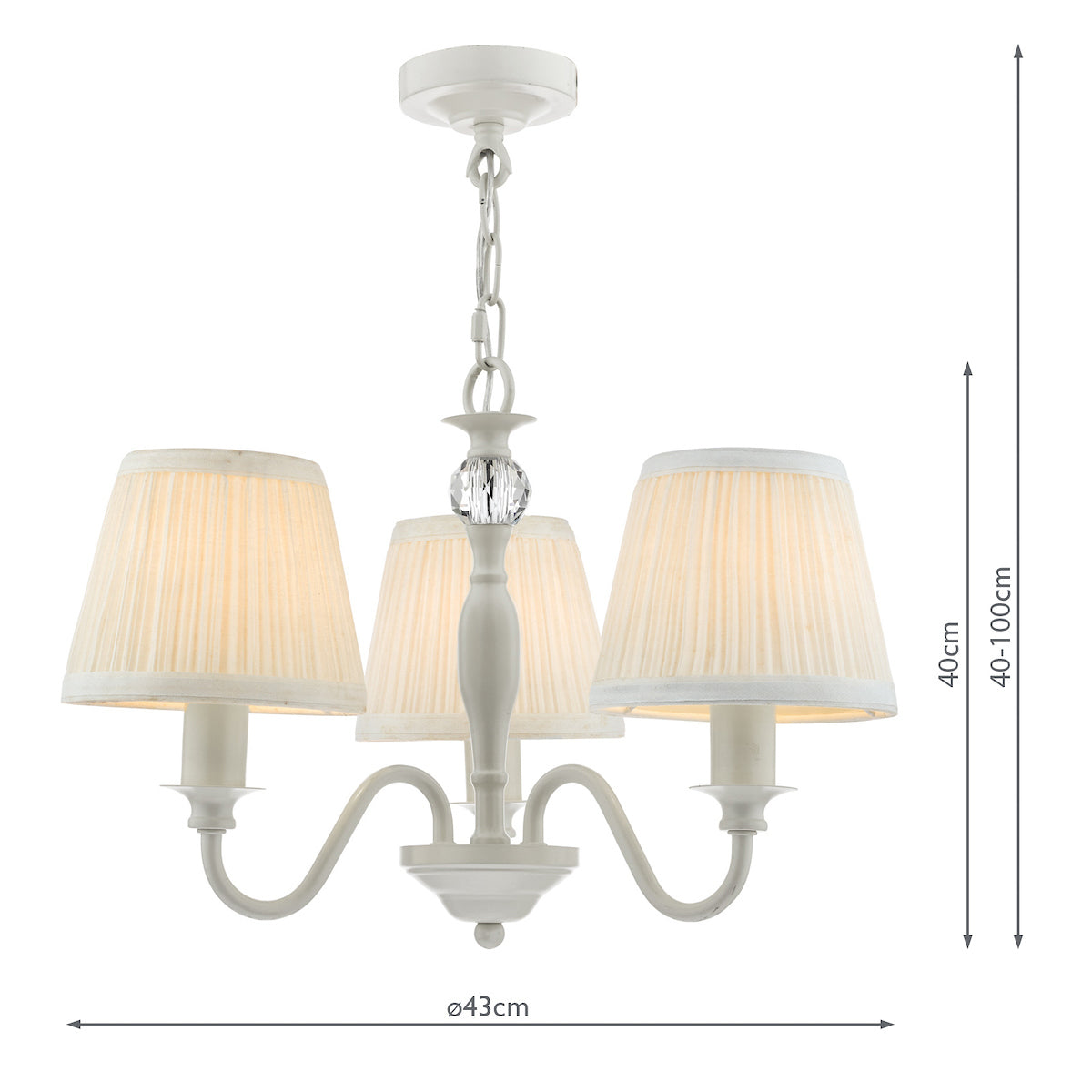 Laura Ashley Ellis 3 Light Pendant Grey Ceiling Light LA3724941-Q   with Shades