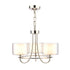 Laura Ashley Southwell Polished Nickel LA3724943-Q 3 Ceiling Light Chandelier & Glass Shades