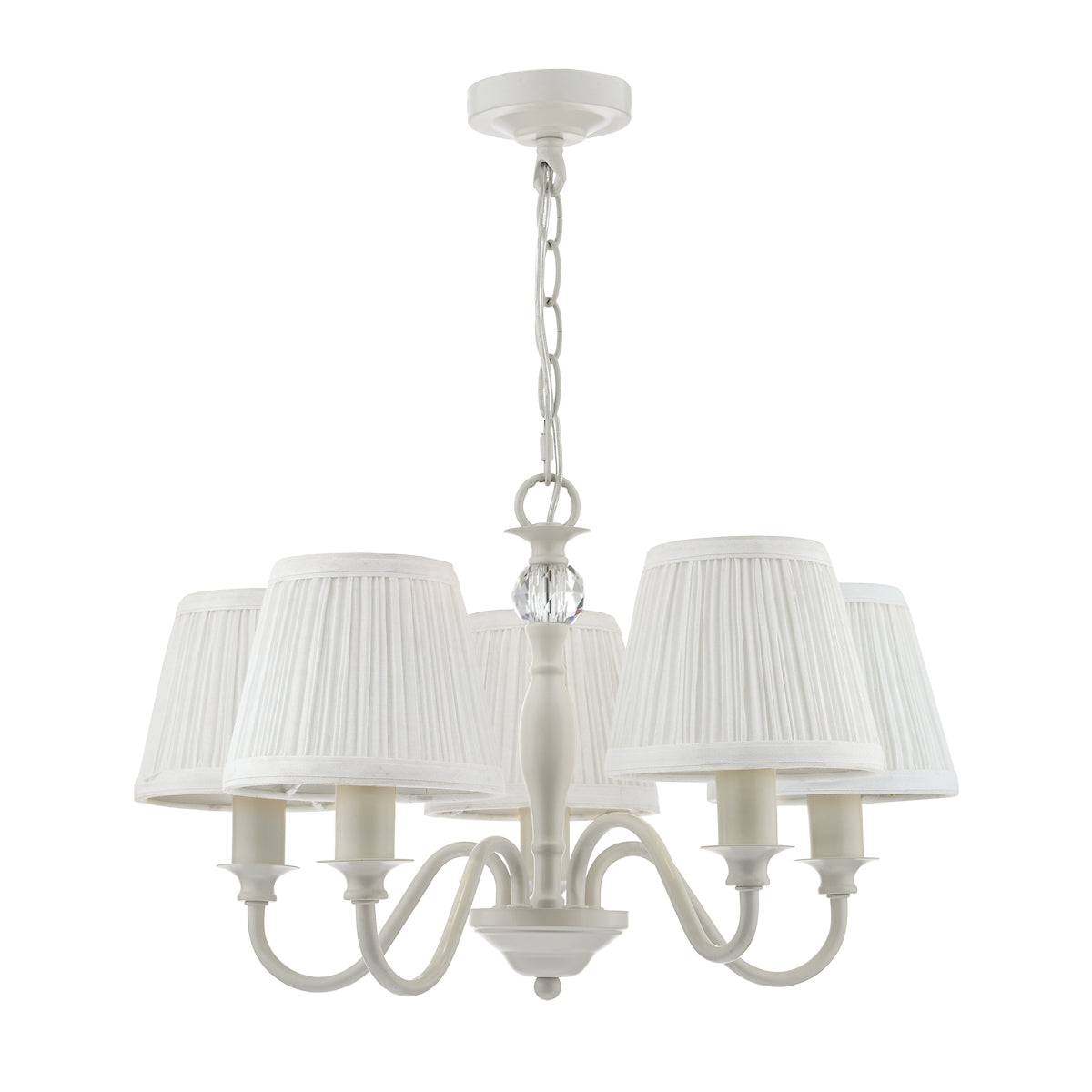 Laura Ashley Ellis 5 Light Pendant Grey Ceiling Light LA3725830-Q  with Shades