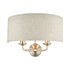 Laura Ashley Sorrento Brushed Chrome 2 Light LA3727712-Q   Wall Light with Natural Shade