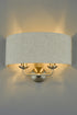 Laura Ashley Sorrento Brushed Chrome 2 Light LA3727712-Q   Wall Light with Natural Shade