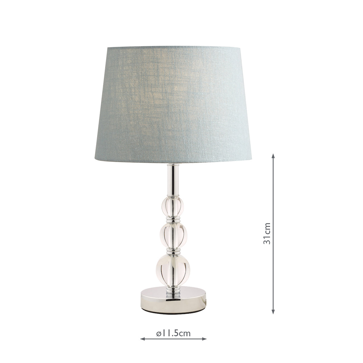 Laura Ashley Selby Polished Nickel & Glass Ball LA3732148-QTable Lamp Base Small