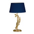 Laura Ashley Archer Table Lamp  LA3734602-Q Leaf Design in Gold with Navy Blue Shade