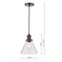 Laura Ashley Isaac Brushed Chrome LA3742245-Q  1 Light Pendant Ceiling Light