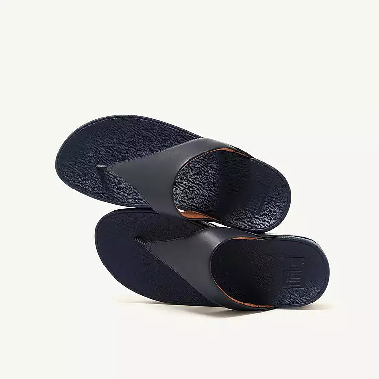 FitFlop Lulu Leather Toe-Post Deepest Blue