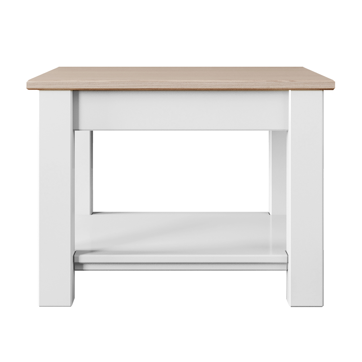 Richmond 2 ft x 2 ft Coffee Table With Shelf  - Straight Legs