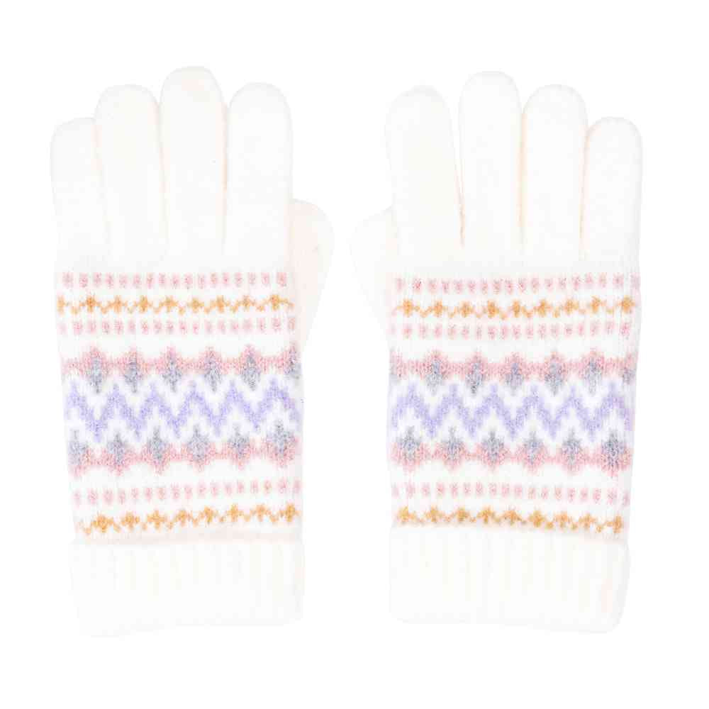 Boardmans Melissa Fairisle Glove Cream Multi