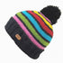 KuSan Bobble Hat Turn Up Black Stripe