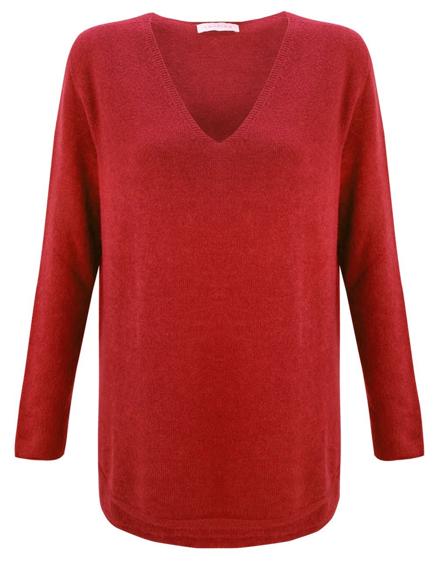 Amazing Woman Perrie V-Neck Jumper Berry Red