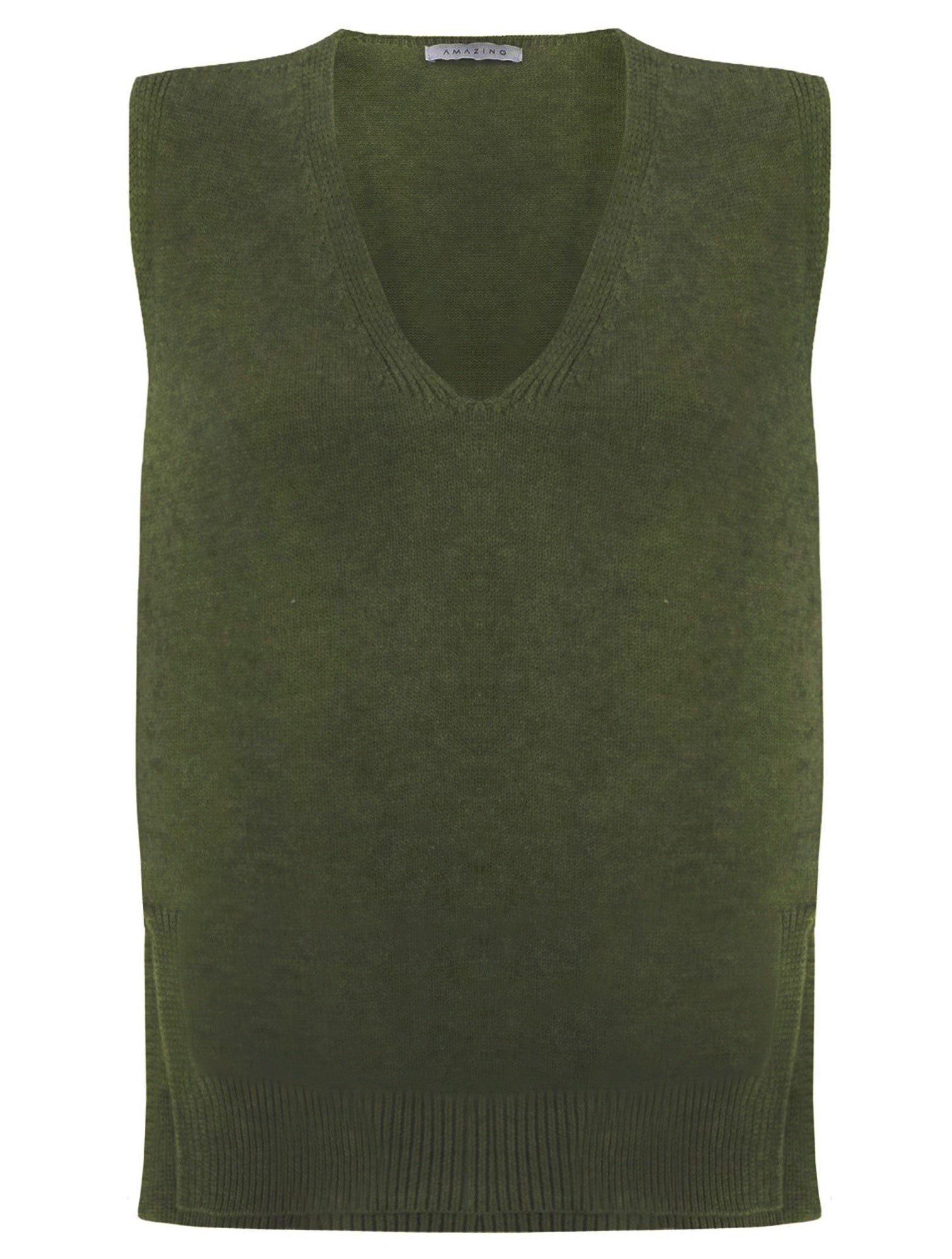 Amazing Woman Pixie V-Neck Tank Top Musch Olive