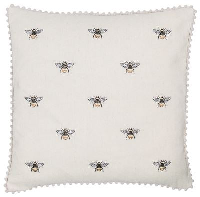 Malini Bees and Pom Poms Cushion