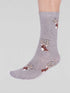 Thought Celyn GOTS Organic Cotton Christmas Stag Socks Grey Marle 7-11