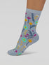 Thought Mapel Floral Bamboo Socks Chambray Blue