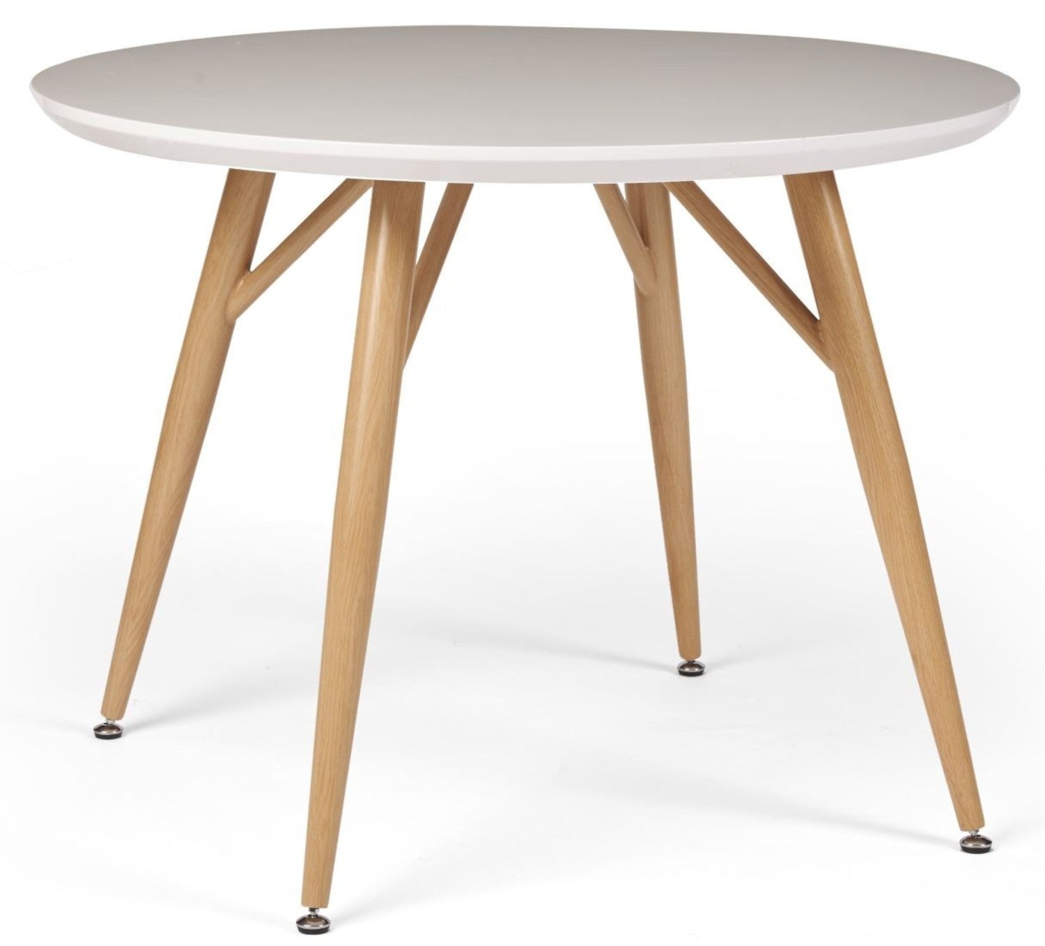 Sweden Oak & White Round Dining Table