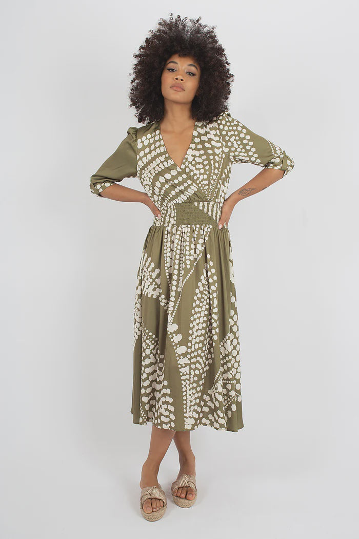 Traffic People The Odes Maia Dress Olive