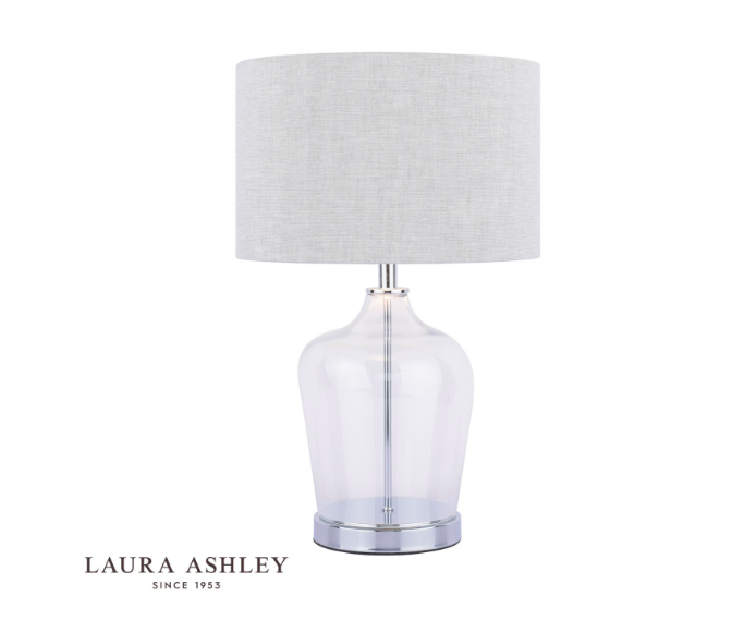 Laura Ashley Ockley Touch lamp LA3756233-Q Polished  And Glass With Shade