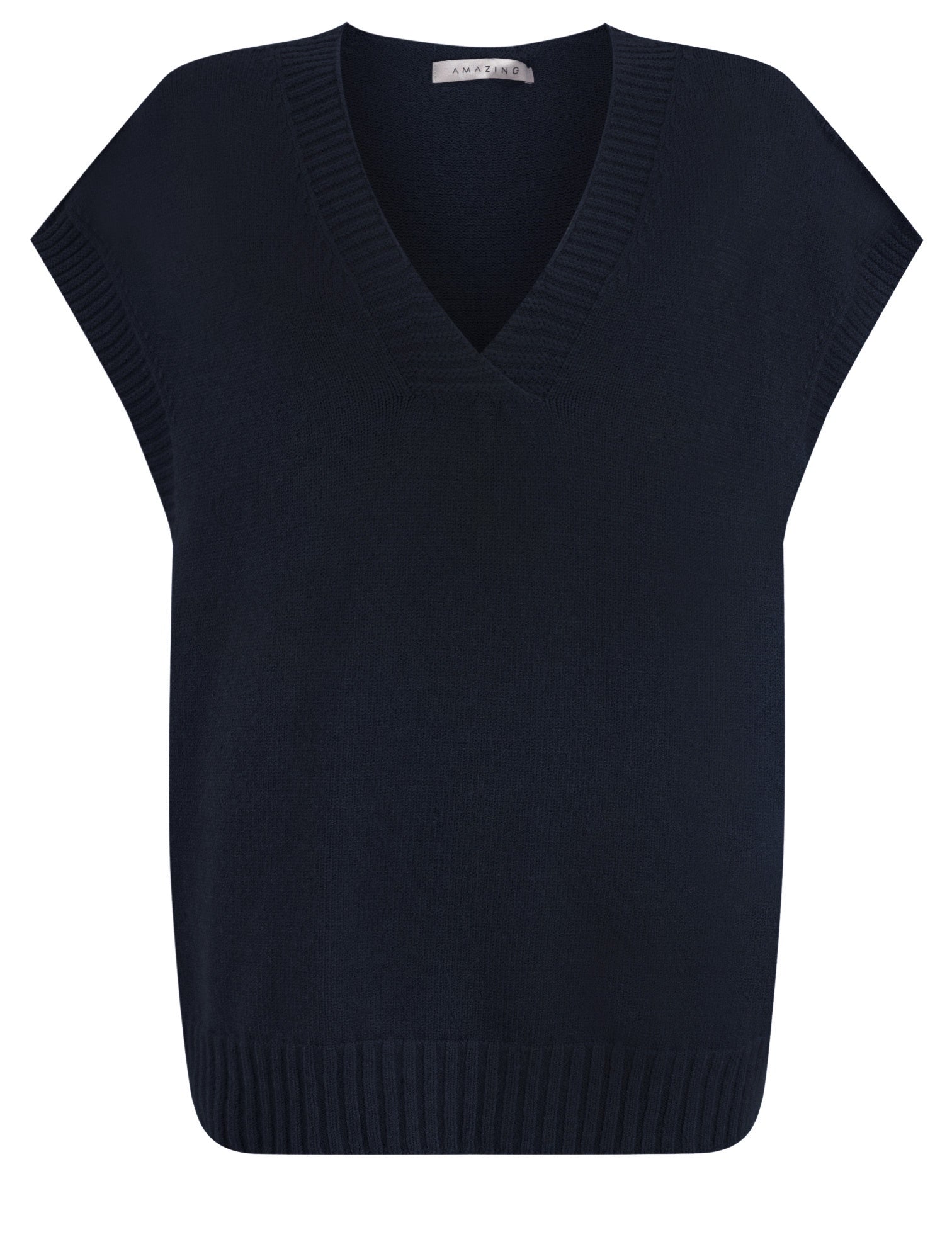 Amazing Woman Pirie V-Neck Easy Fit Tank Top Navy.