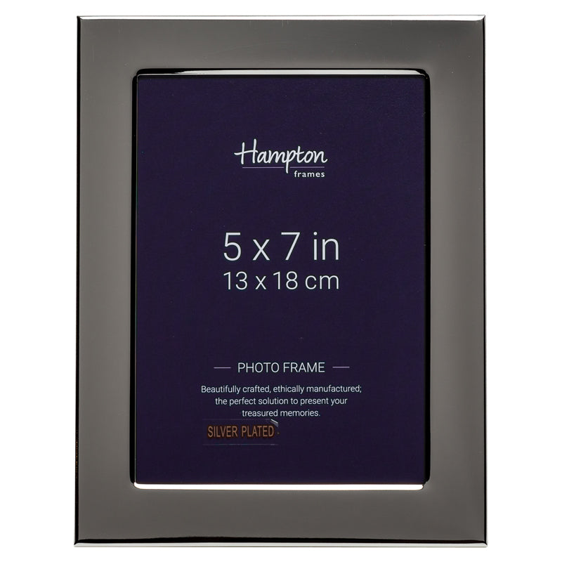 Hampton Frame 5x7 Woburn Silver Plate