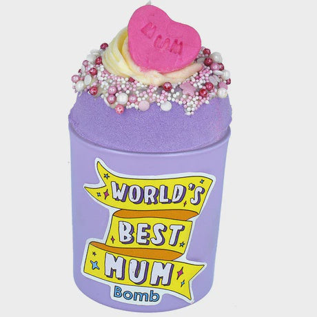 Worlds Best Mum Glow Up Bath Bomb & Candle Duo by Bomb Cosmetics