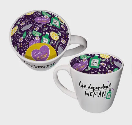 Gin Dependent Woman Inside Out Mug With Box