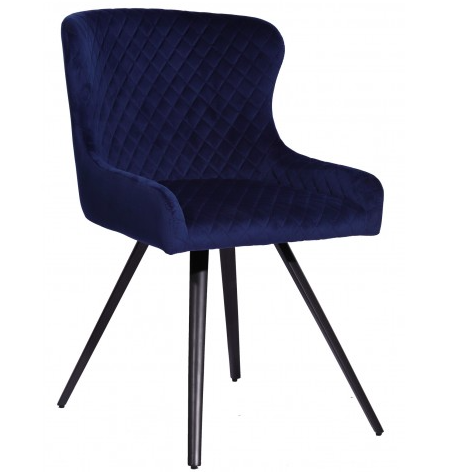 Amalfi Blue Velvet Dining Chair
