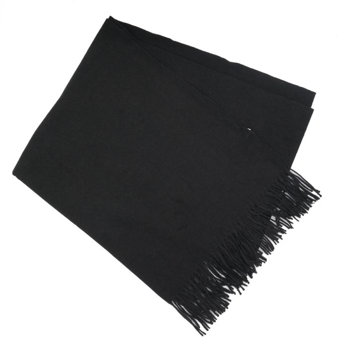 Red Cuckoo Thick Plain Scarf Black