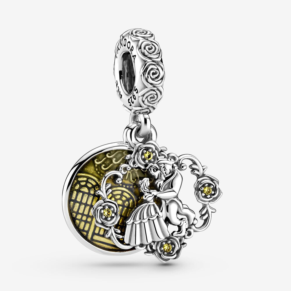 Pandora Disney Beauty and the Beast Dancing Dangle Charm 799014C01