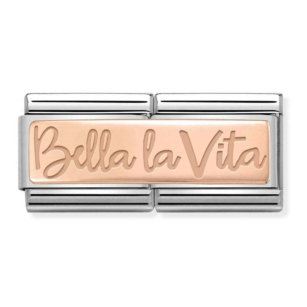 Nomination Rose Gold Double Link Bella La Vita Charm