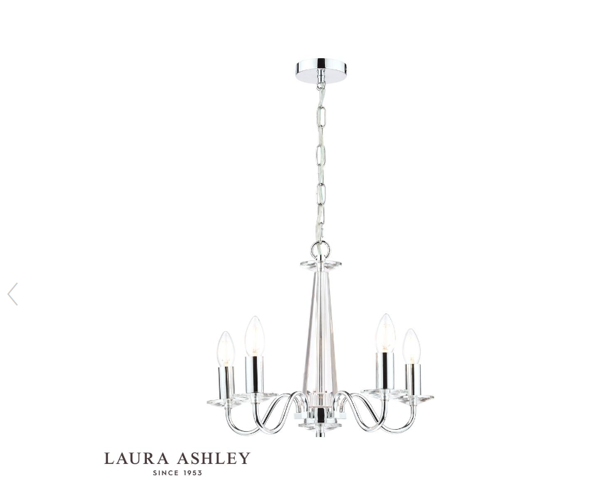 Laura Asley Blake 5 Light Polished Chrome Chandelier LA3702763-Q