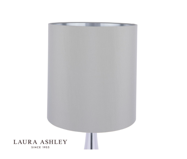 Bronant Table Lamp LA3756223-Q Smoked Glass And Polished Chrome With Shade