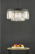 Dar Celeus 6 Light Chandelier CEL0622 anthracite And Crystal