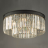 Dar Celeus 6 Light Flush Matt CEL4822 Anthrcite And Crystal