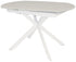 Twist Dining Table - White Glass