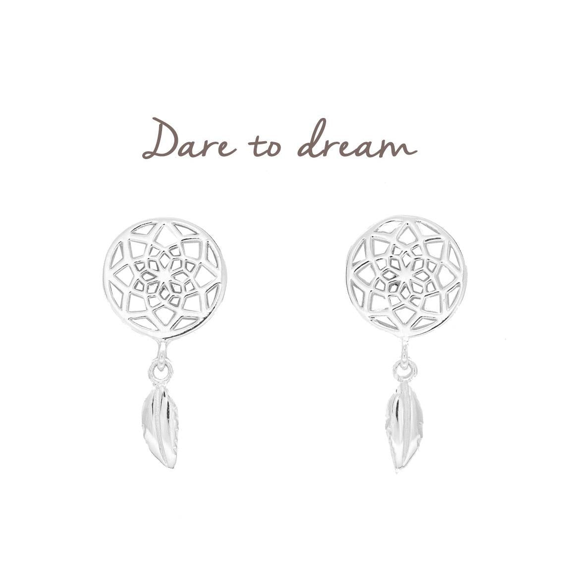 Mantra Dreamcather Earrings | Sterling Silver