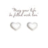 Mantra Heart Earrings | Sterling Silver
