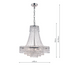 Laura Ashley Enid 5Lt Chandelier LA3691119-Q Polished Nickel And Cut Glass