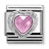 Nomination Silver Pink Faceted Heart Charm