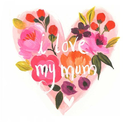 Floral I Love My Mum Mothers Day Card