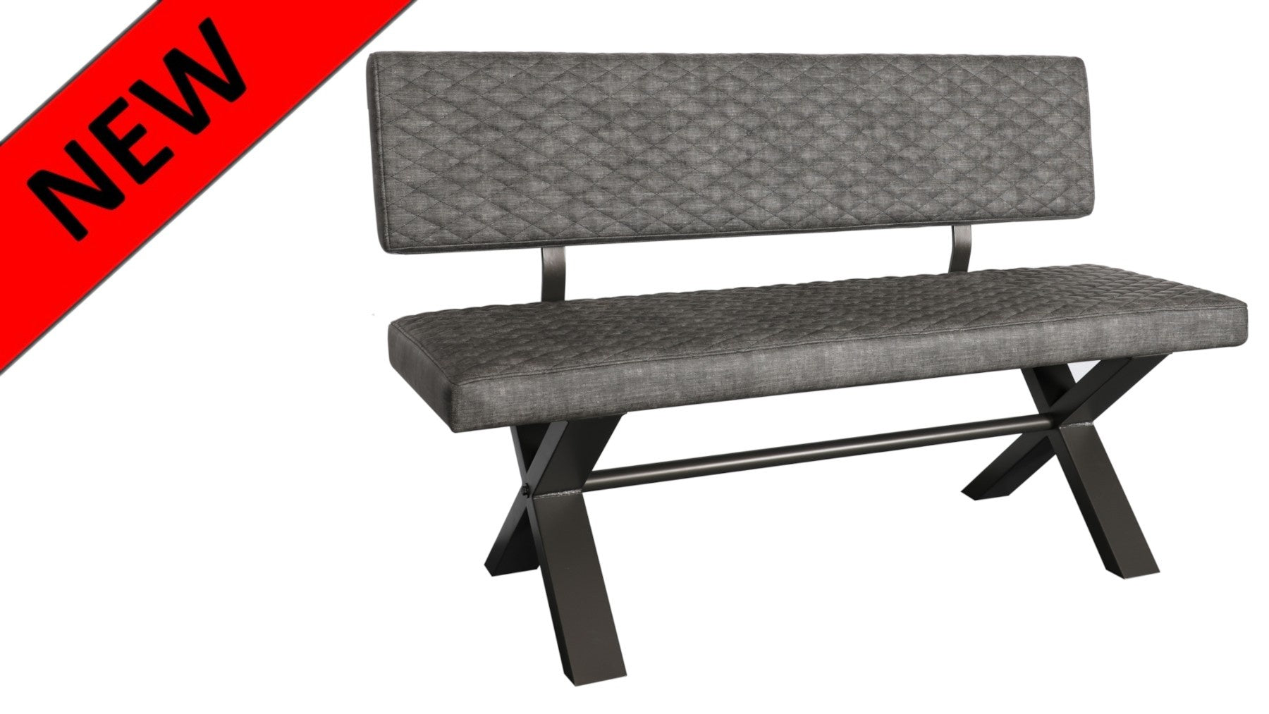 Classic Fusion Small Upholstered Dining Bench With bac FSUB140B