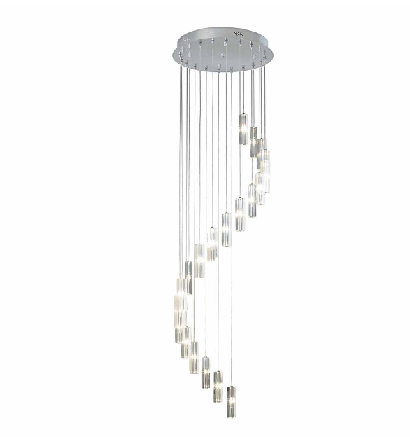 Dar Galileo 20 GAL6350-LED Polished Pendant Polished Chrome Crystal LED 3M Drop