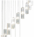 Dar Galileo 20 GAL6350-LED Polished Pendant Polished Chrome Crystal LED 3M Drop