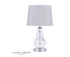 Laura Ashley Humby touch Lamp LA3756244-Q Crystal and Polished Nickel With Shade