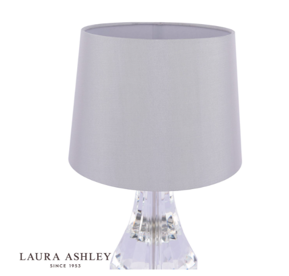 Laura Ashley Humby touch Lamp LA3756244-Q Crystal and Polished Nickel With Shade