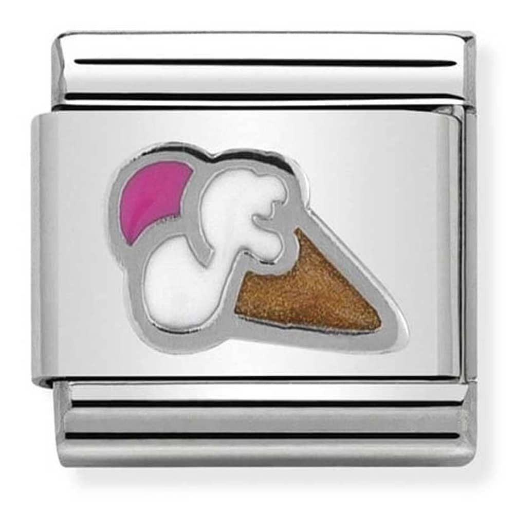 Nomination Silver Enamel Ice Cream Charm