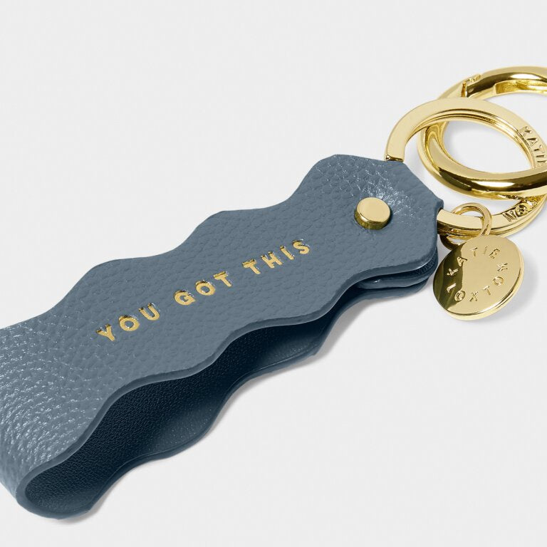 Katie Loxton Navy You Got This Wave Keyring