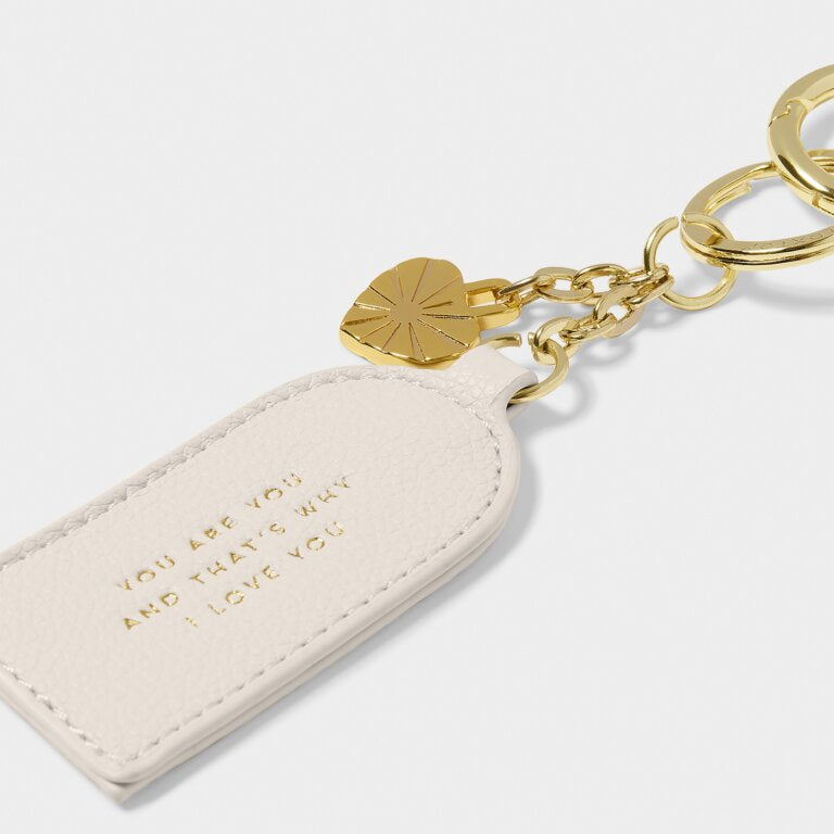 Katie Loxton Off White Love Charm Keyring