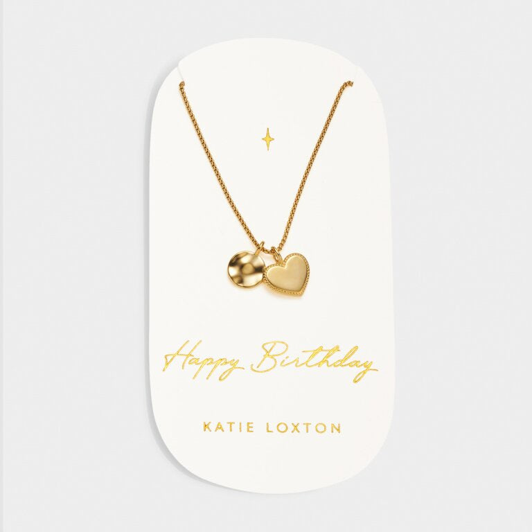Katie Loxton Waterproof Happy Birthday Charm Necklace
